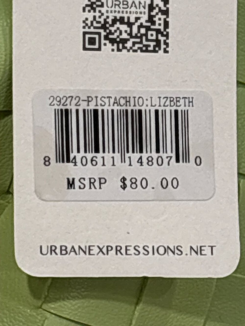 Urban Expressions Lizbeth Clutch Handbag in Pistachio New Womens Tote Bag Purse - Picture 9 of 13
